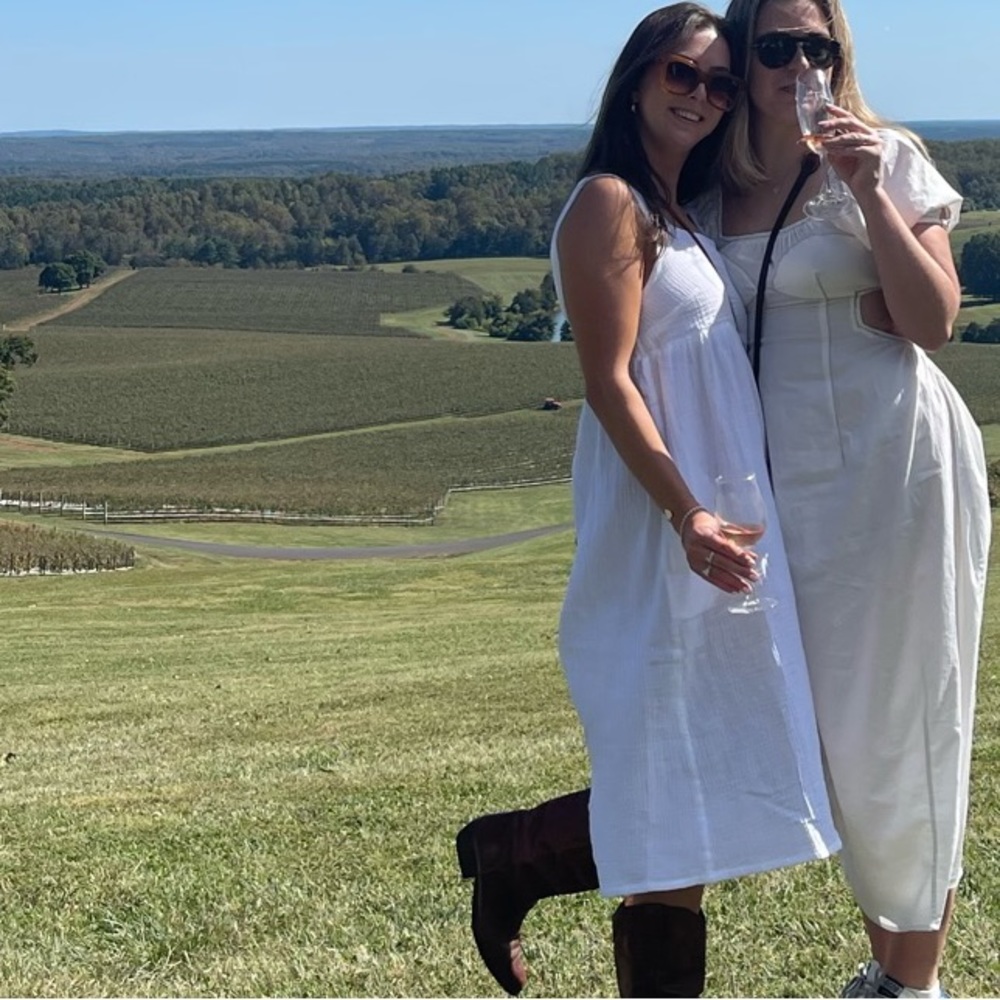 Midi white dress